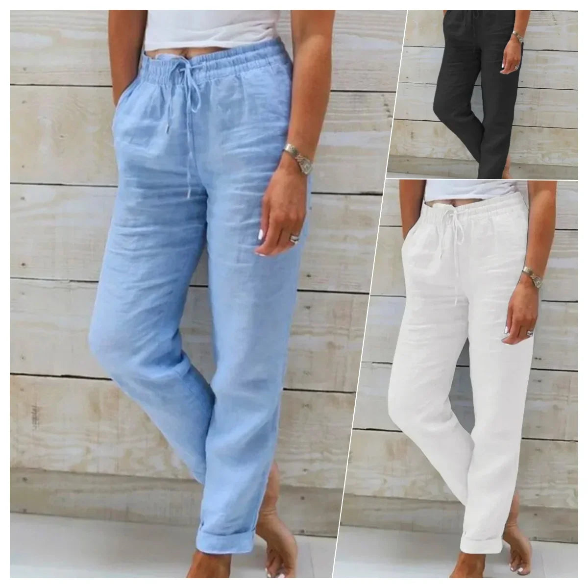 Clara | Pantalones de lino elegantes y transpirables