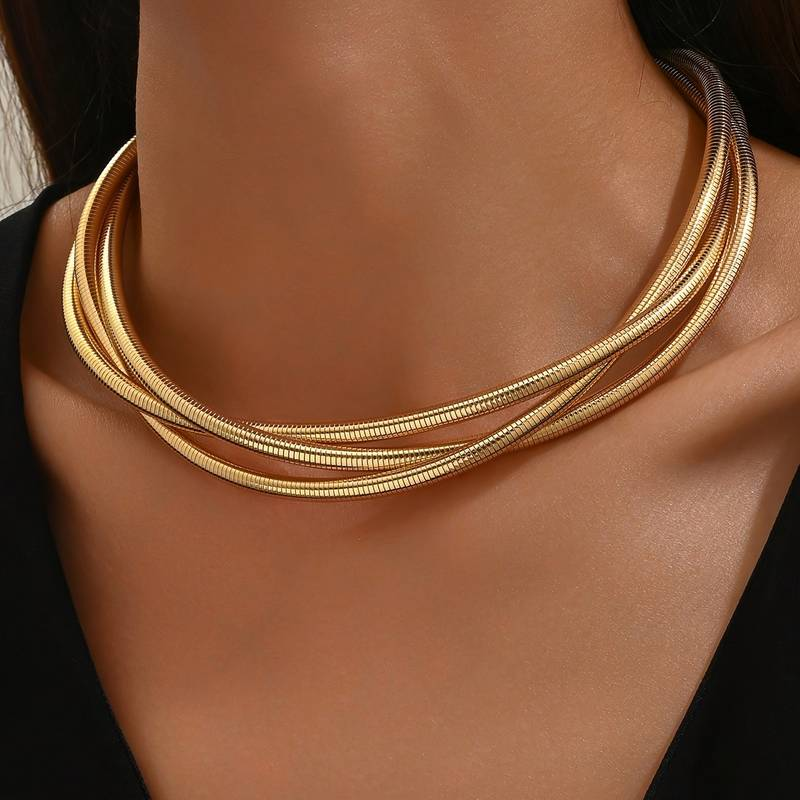 Elena | Collar Vintage de Oro en Capas