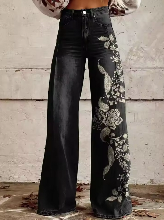 Claudia | Pantalón largo Floral Bohemio