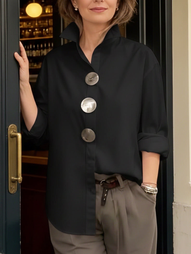 Alejandra | Blusa elegante con botones grandes