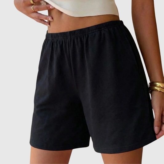 Natalia | Pantalones cortos informales transpirables de cintura alta