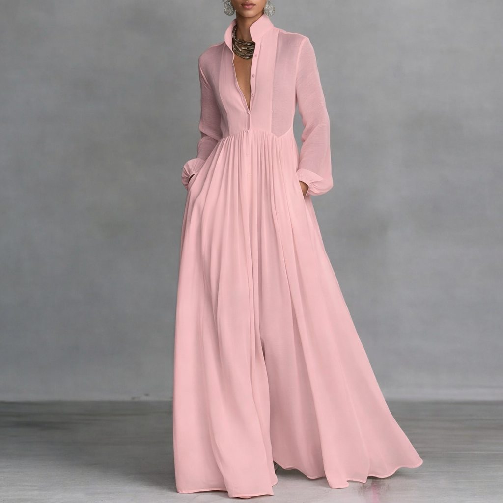 Rosa | Vestido largo, fluido y elegante Mathilde