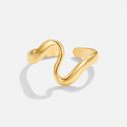 Lidia | ANILLO ONDA DORADA
