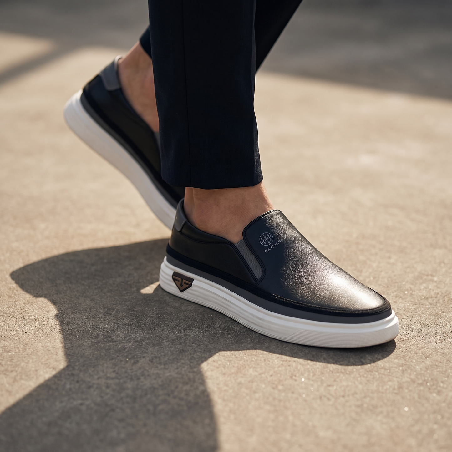 Pablo | Zapatillas sin cordones de cuero para hombre