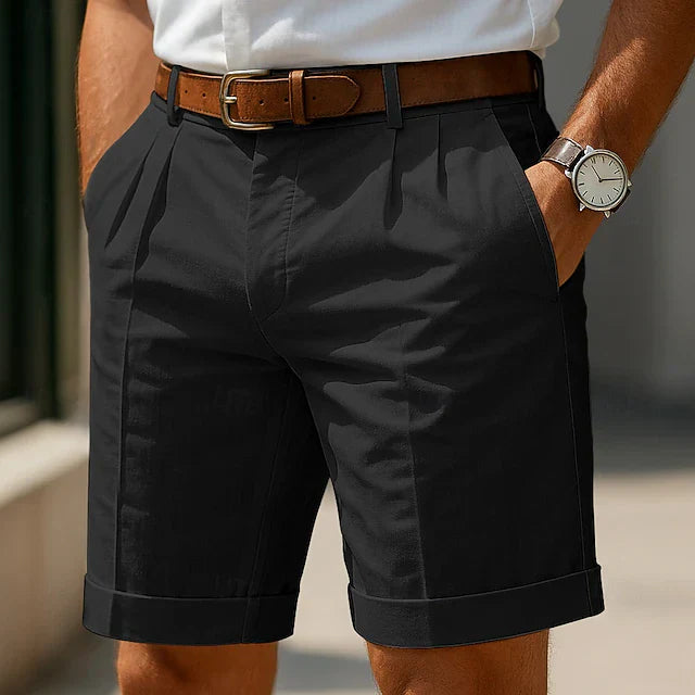 RUBEN | PANTALONES CORTOS PLISADOS DE VERANO PARA HOMBRES