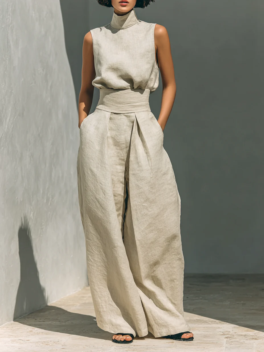 Ariadna | Conjunto amplio de lino elegante
