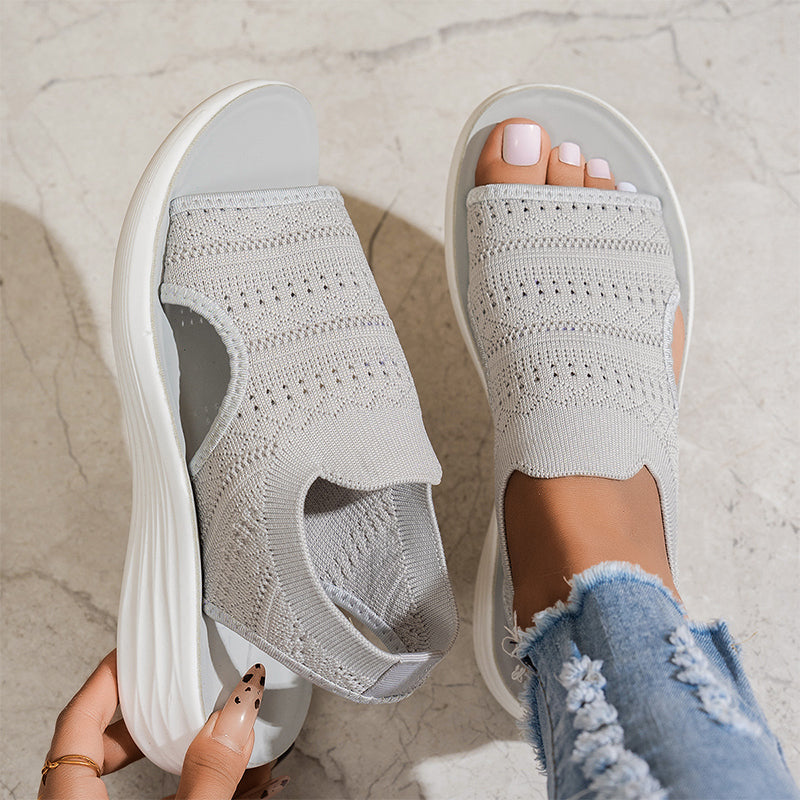 Ona | Sandalias con plataforma, de material transpirable, para mujer