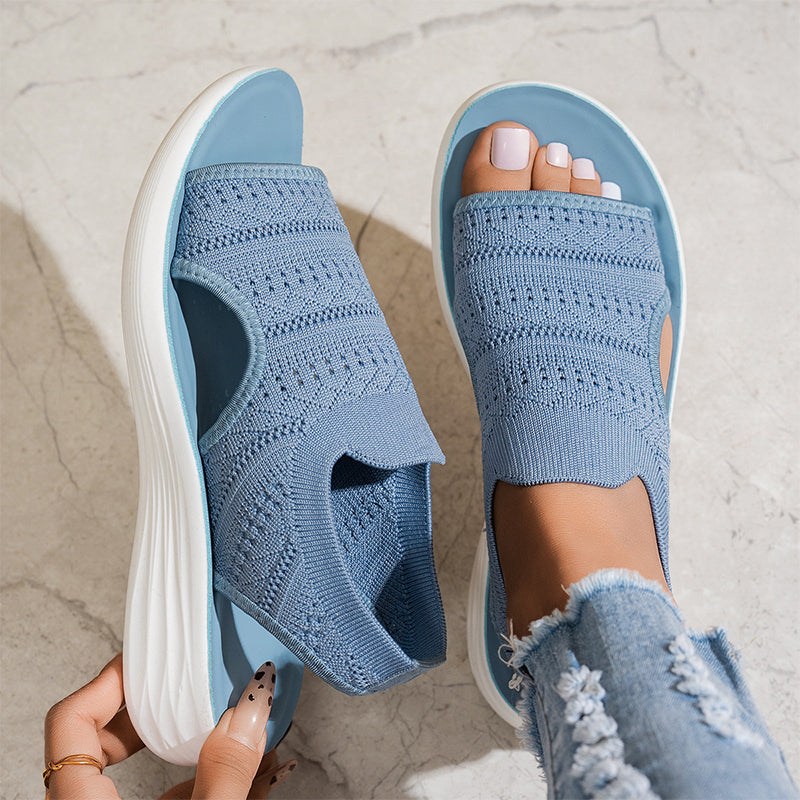 Ona | Sandalias con plataforma, de material transpirable, para mujer