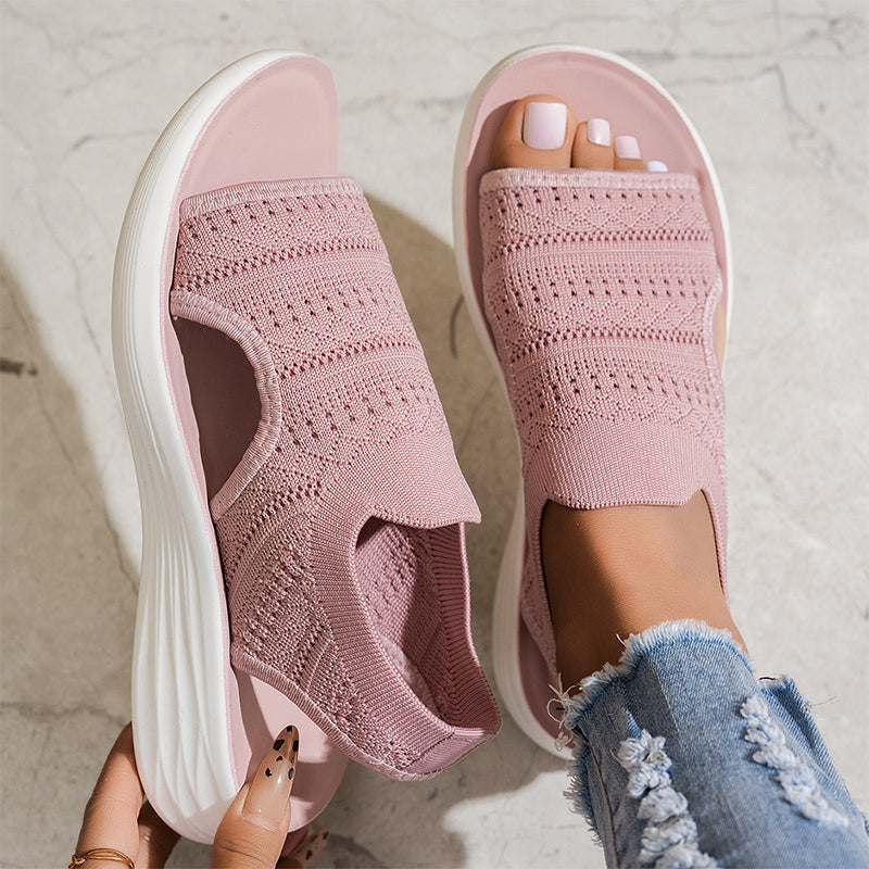 Ona | Sandalias con plataforma, de material transpirable, para mujer