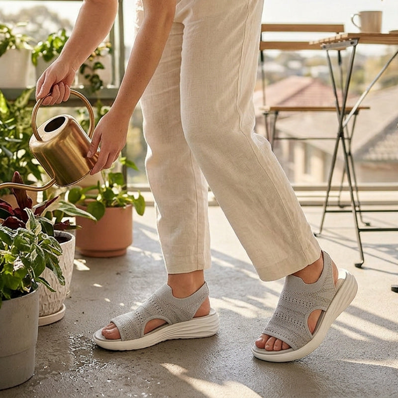 Ona | Sandalias con plataforma, de material transpirable, para mujer