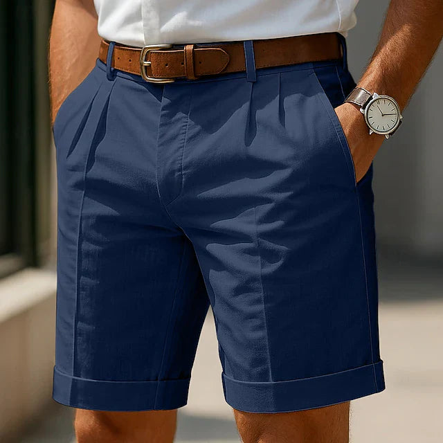 RUBEN | PANTALONES CORTOS PLISADOS DE VERANO PARA HOMBRES